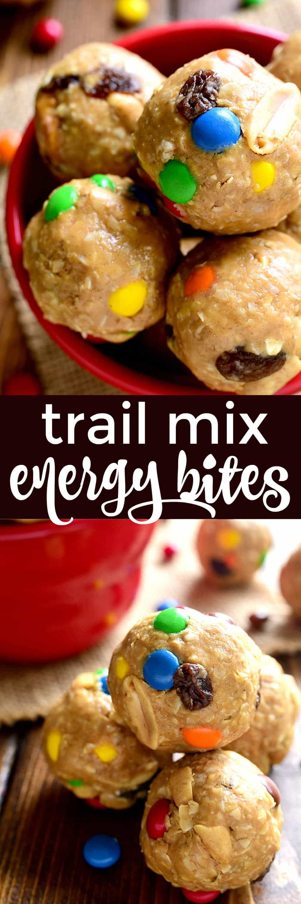 These Trail Mix Energy Bites combine all the flavors of classic trail mix in a delicious energy bite you're sure to LOVE! (I bet you can't eat just one!)