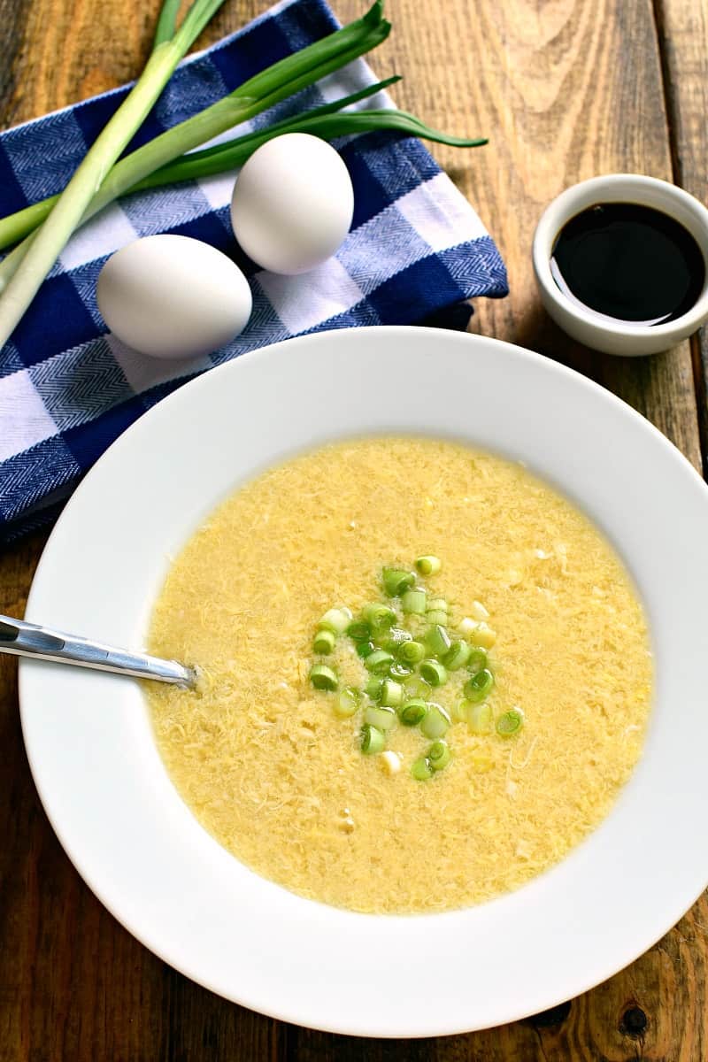The BEST Egg Drop Soup! Made with just 8 ingredients and ready in minutes...perfect for curling up to on a cold winter day!