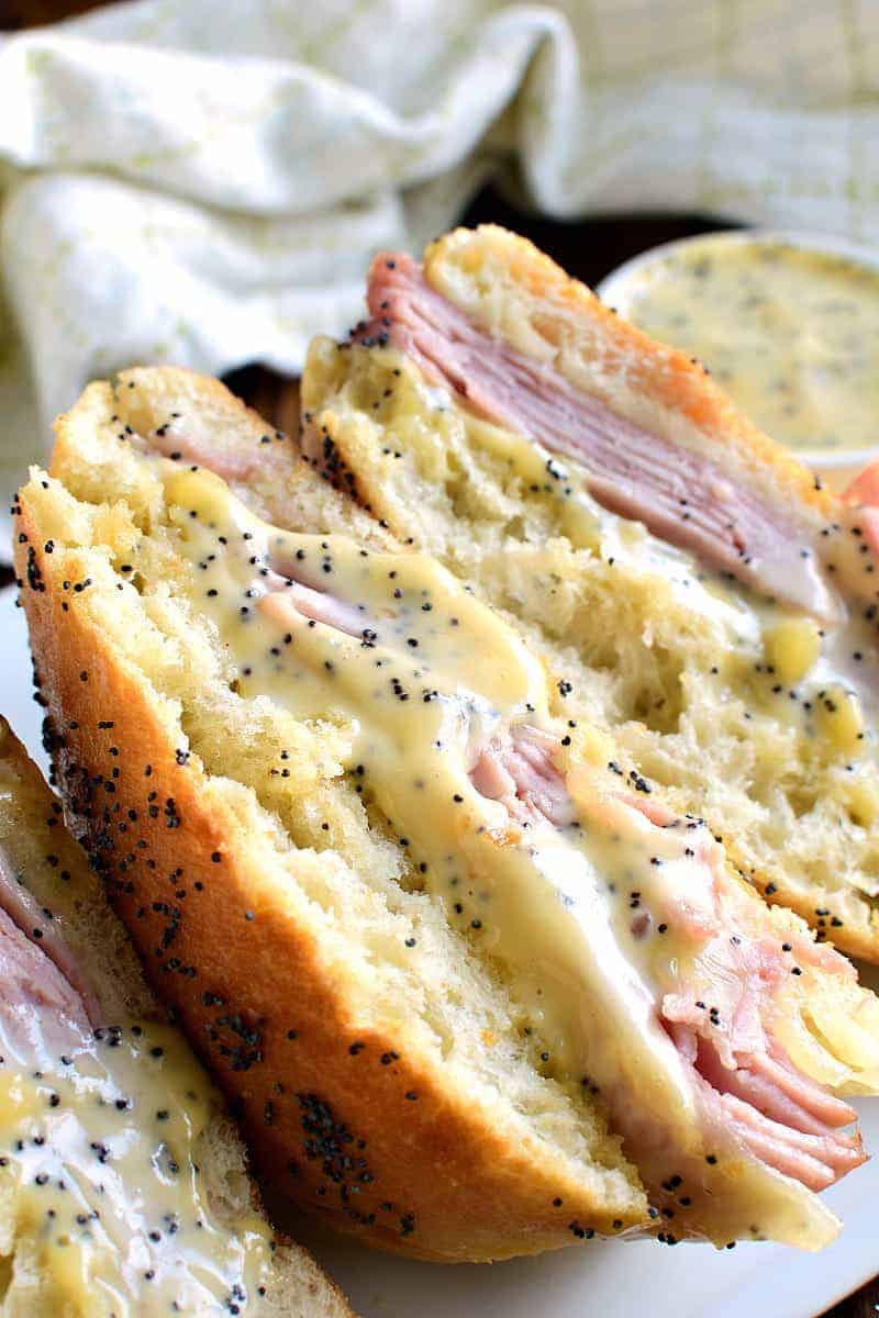 If you love honey mustard, this Honey Mustard Ham and Cheese Sandwich is for you! Perfect for lunch or dinner....a delicious twist on a classic!