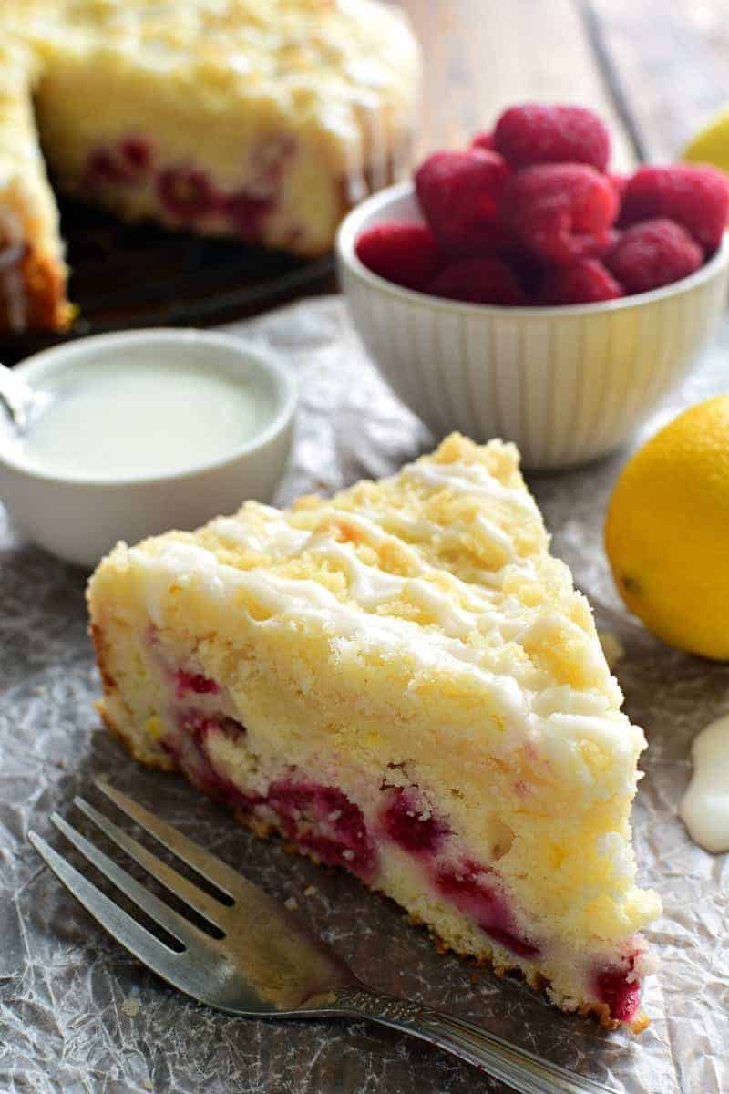 This Lemon Raspberry Coffee Cake is the perfect cake for spring! Packed with the delicious flavors of lemon and raspberries and topped with a sweet, buttery streusel, this coffee cake is the ideal addition to your Easter menu!