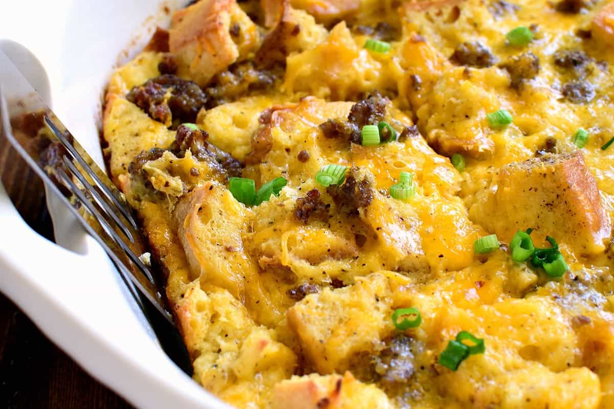 This Overnight Sausage Egg Casserole is a delicious addition to any breakfast! Perfect for holidays or special occasions, this easy egg casserole can be prepped in advance and popped in the oven the next morning. Your family will love the simple, delicious flavors of this classic egg casserole....guaranteed to become a favorite!