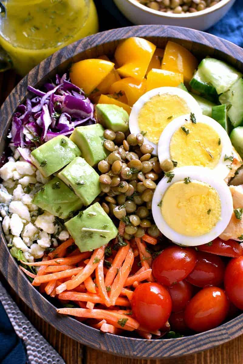 salad bowl filled with Protein Power Salad 