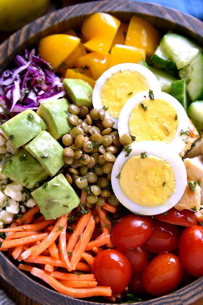 overhead image of a Protein Power Salad 