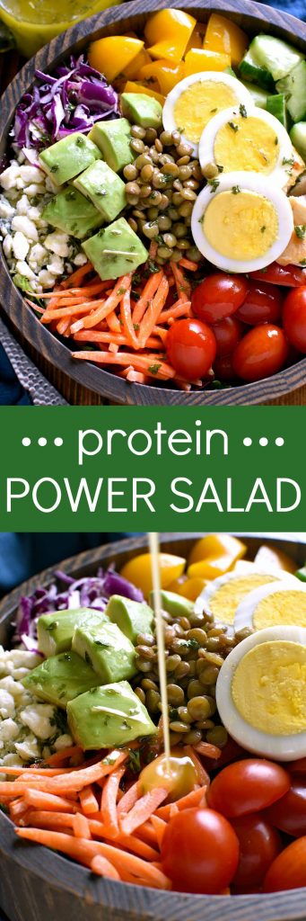 titled photo collage - Protein Power Salad 