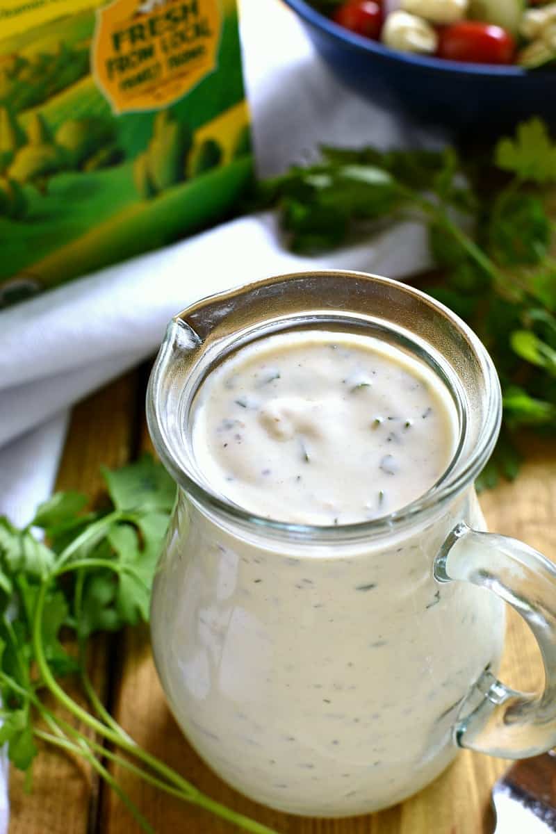 The BEST Homemade Buttermilk Ranch Dressing! Once you try it, you'll never go back!