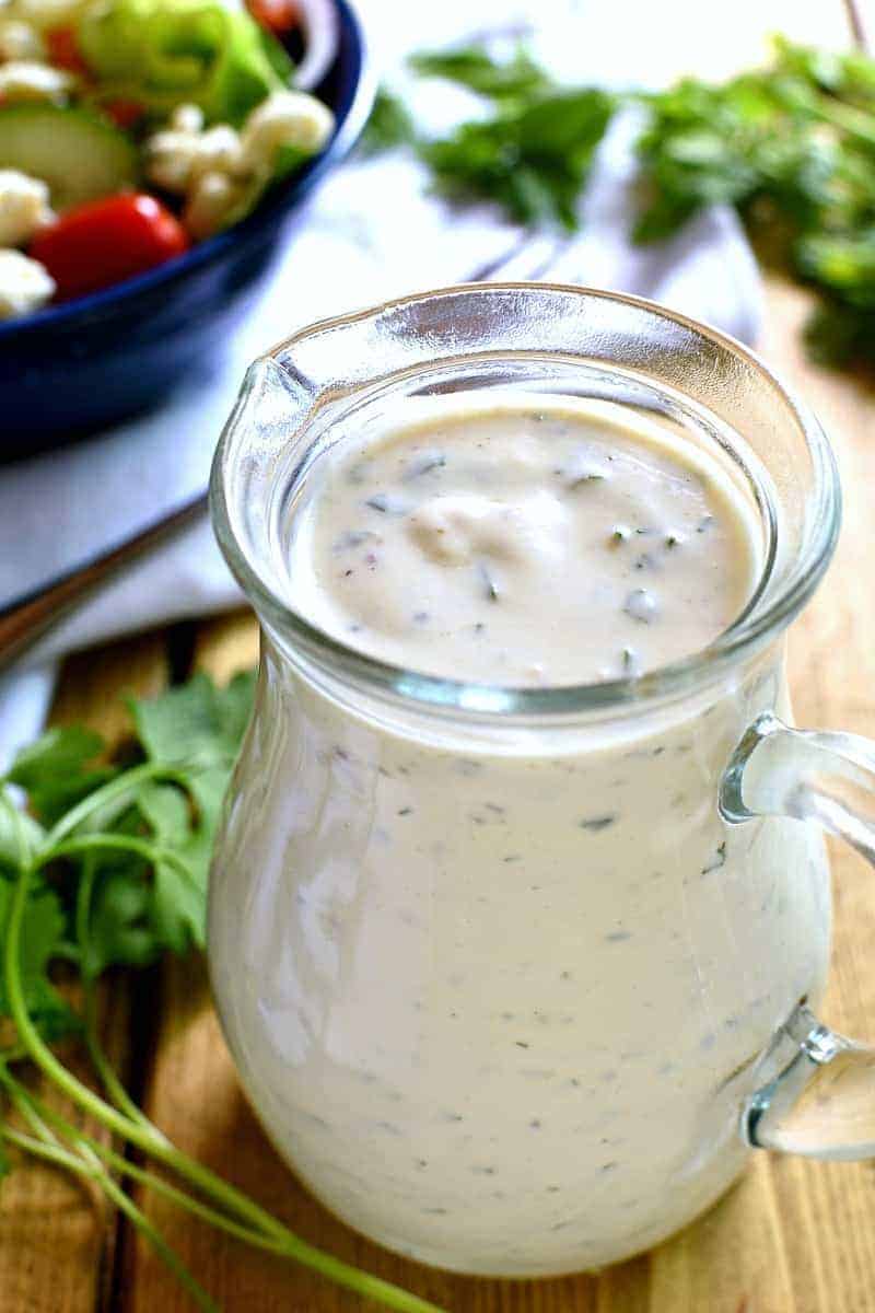 The BEST Homemade Buttermilk Ranch Dressing! Once you try it, you'll never go back!