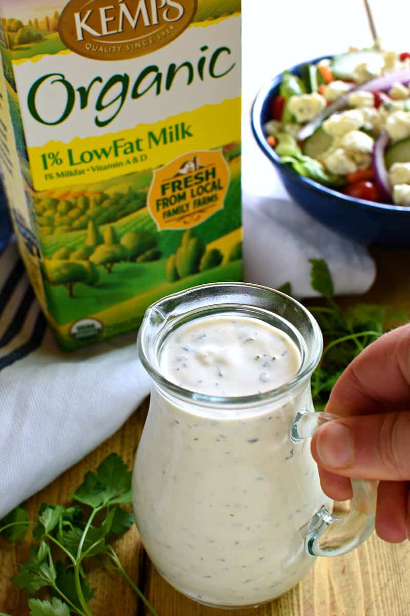 The BEST Homemade Buttermilk Ranch Dressing! Once you try it, you'll never go back!