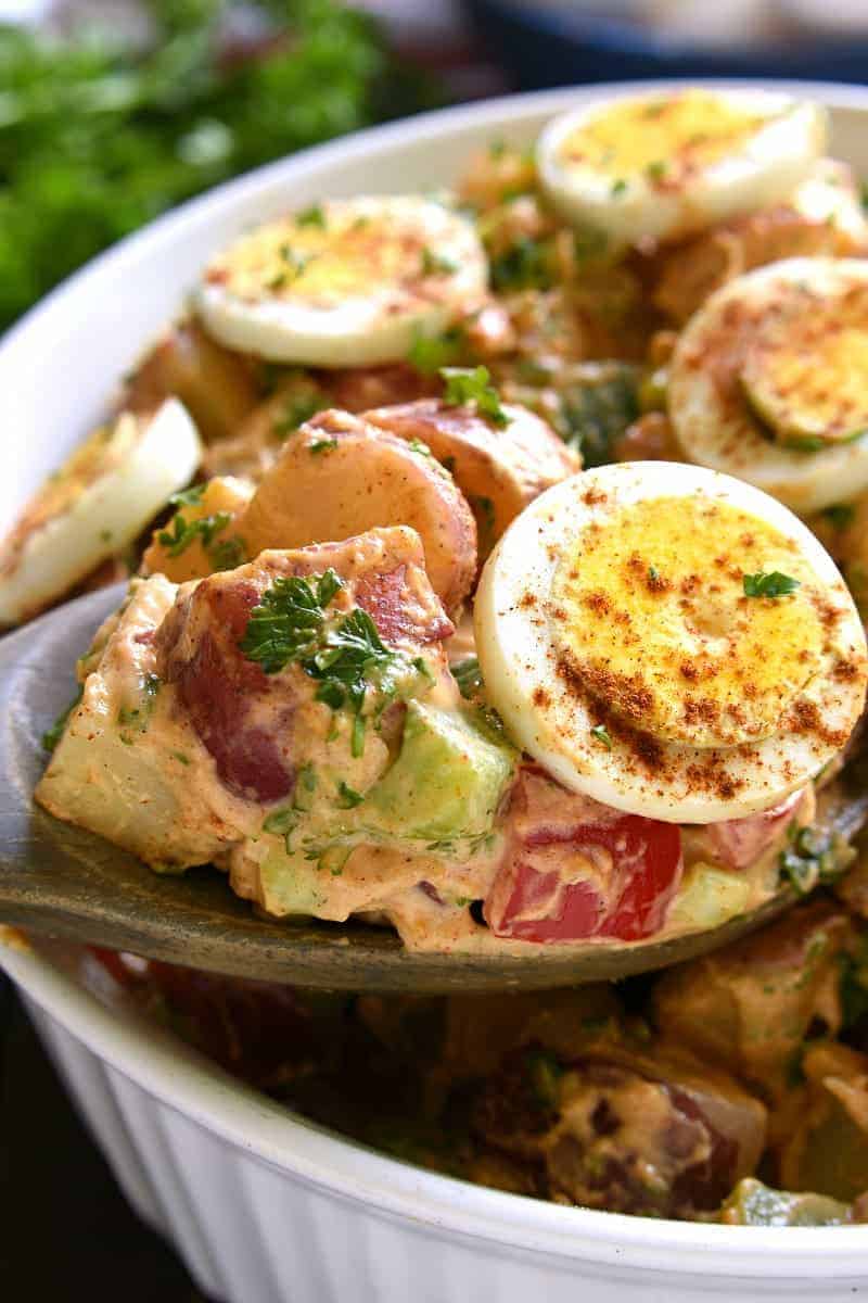 This Cajun Potato Salad is flavor-packed and delicious! The best twist on a classic summer salad....with a kick!
