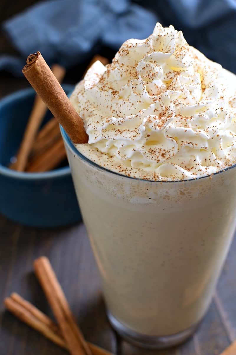 This Boozy Cinnamon Dolce Milkshake has all the flavors of your favorite latte in a deliciously sweet, refreshing milkshake! The perfect warm weather treat.....just in time for summer break!