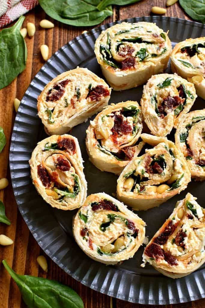 Spinach Goat Cheese Sun Dried Tomato Pinwheels – Lemon Tree Dwelling