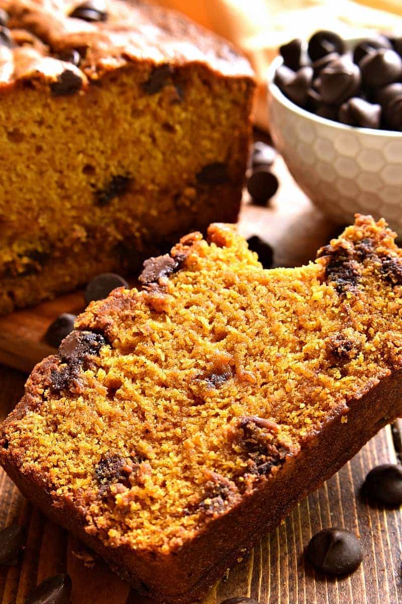 The BEST pumpkin bread, loaded with chocolate chips and packed with delicious flavor! Perfect for busy mornings, relaxing brunches, afternoon snacks, or even dessert! Once you try this Pumpkin Chocolate Chip Bread, there's NO going back!