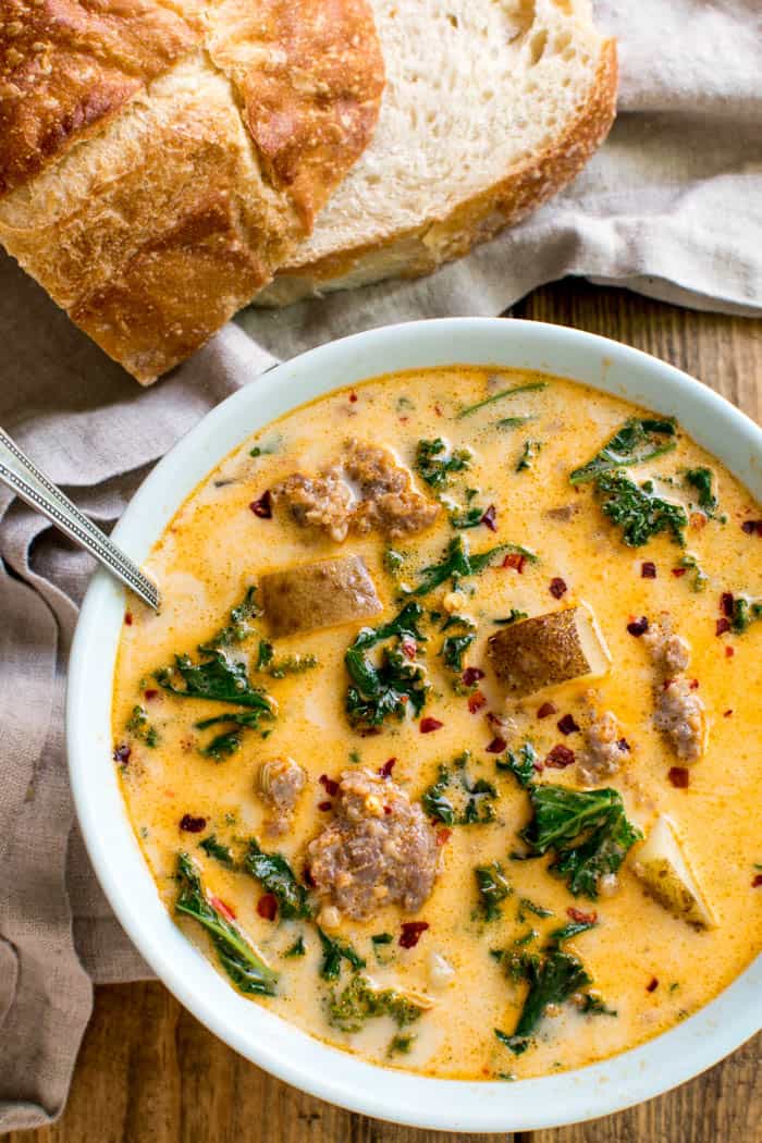 This Tuscan Sausage Potato Soup is perfect for warming up to on a cold day! It's made with just a handful of ingredients and packed with the most delicious flavor! Best of all, it comes together easily in ONE POT...making it ideal for busy weeknights and equally amazing for a lazy Sunday dinner. If you love Italian flavors and like things a little spicy, this Tuscan Sausage Potato Soup is for YOU!