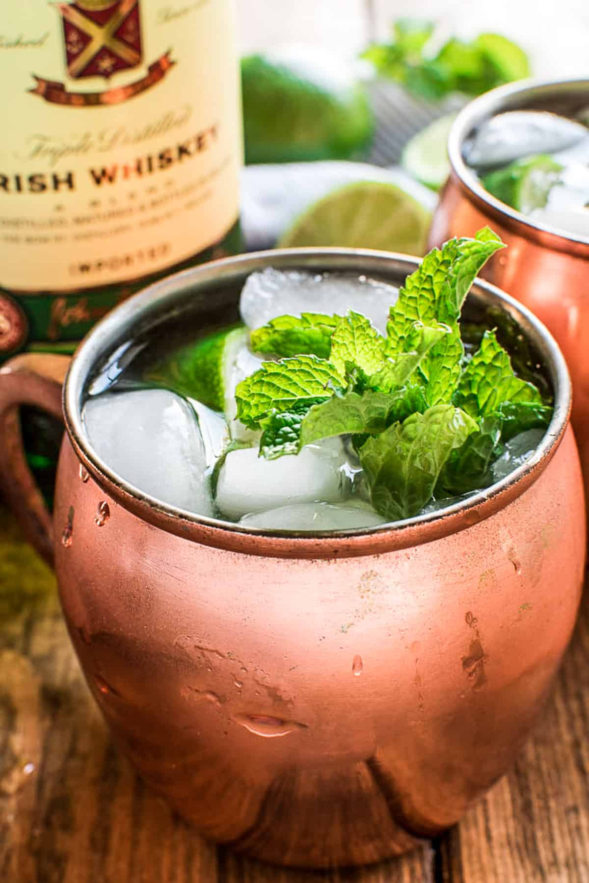 Irish Mule in copper mug with fresh mint