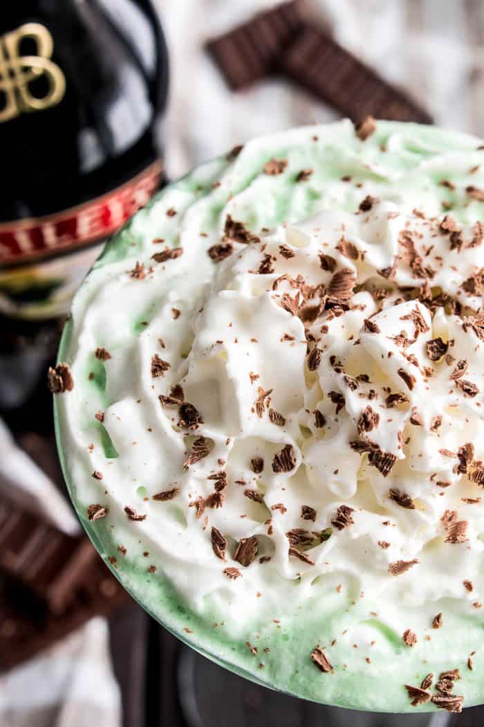 This Baileys Mint Martini is the ultimate combo! Creme de Menthe combined with Baileys Irish Cream in one delicious cocktail that's perfect for St. Patrick's Day, Christmas, or any special occasion. This minty martini not only tastes amazing, but also has the most vibrant green color, making it a fun and festive cocktail for all your holiday celebrations! If you love Baileys, you can't go wrong with this delicious Baileys Mint Martini....made with just 4 ingredients!