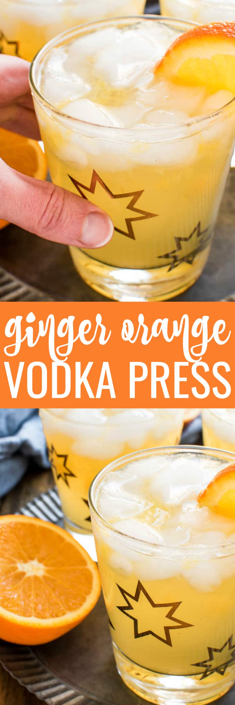 Looking for a delicious new winter cocktail? Look no further...this Ginger Orange Vodka Press is it! Made with just 4 ingredients and so easy to prepare, this drink has the perfect blend of flavors with just the right amount of sweetness. Ideal for happy hour, ladies' night, or even brunch, this cocktail is a great alternative to sugary drinks and can easily be adjusted to suit your tastes. And since oranges are a favorite any time of year, this Ginger Orange Vodka Press is sure to become a new favorite for winter, summer, and all year round!