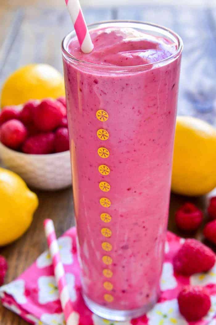 This Lemon Raspberry Smoothie is the ultimate taste of spring! It combines the delicious flavors of raspberry and lemon in an easy smoothie recipe that's perfect for breakfast, snack, or even a lighter dessert. 