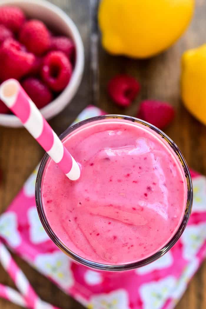 This Lemon Raspberry Smoothie is the ultimate taste of spring! It combines the delicious flavors of raspberry and lemon in an easy smoothie recipe that's perfect for breakfast, snack, or even a lighter dessert. 