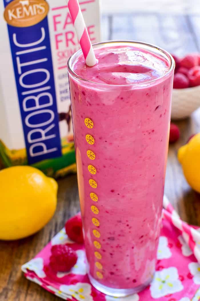 This Lemon Raspberry Smoothie is the ultimate taste of spring! It combines the delicious flavors of raspberry and lemon in an easy smoothie recipe that's perfect for breakfast, snack, or even a lighter dessert. 