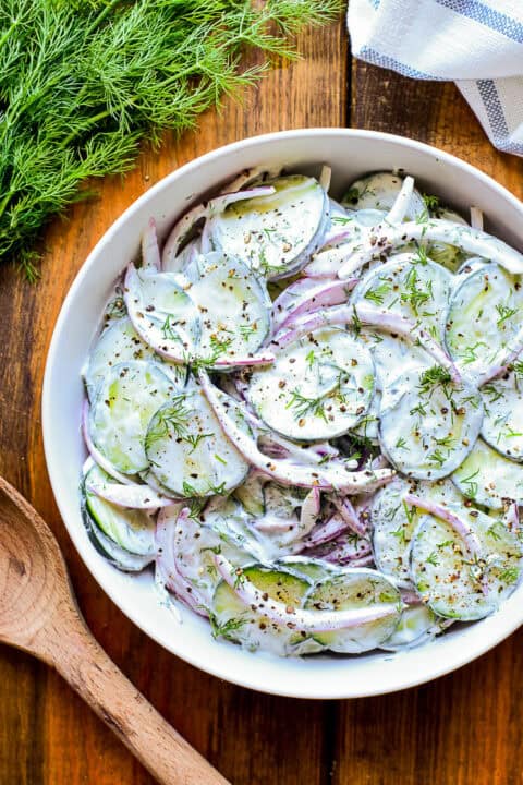 Creamy Cucumber Salad – Lemon Tree Dwelling