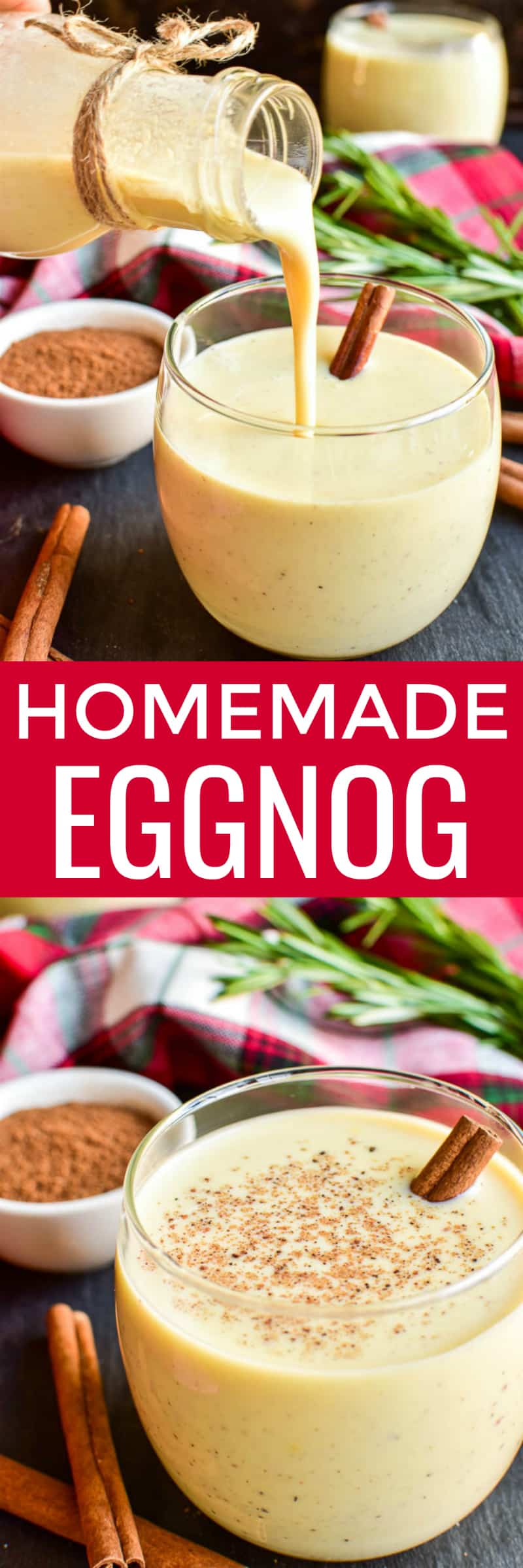 Collage image of Homemade Eggnog