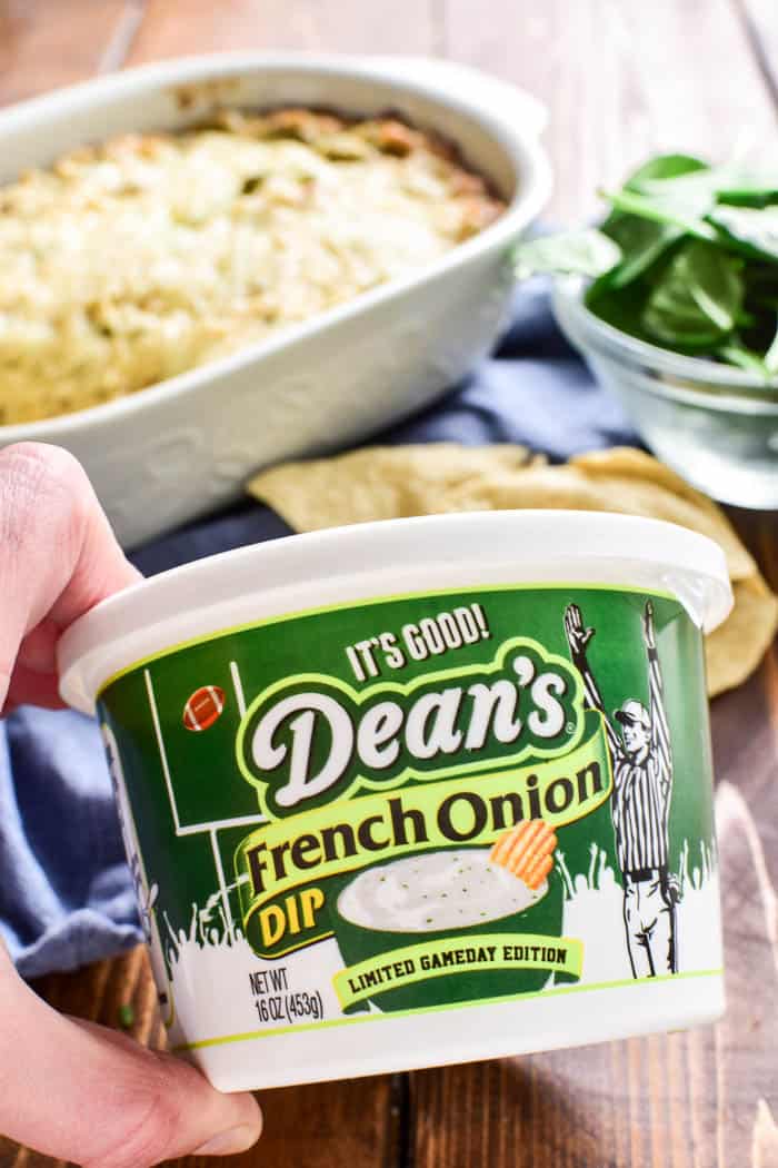 Container of Dean's French Onion Dip
