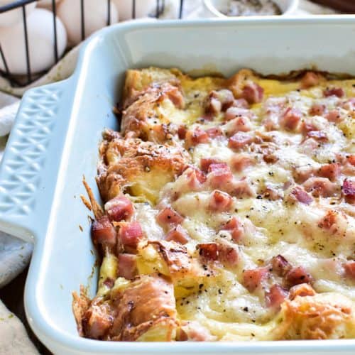 Ham & Cheese Croissant Egg Bake – Lemon Tree Dwelling