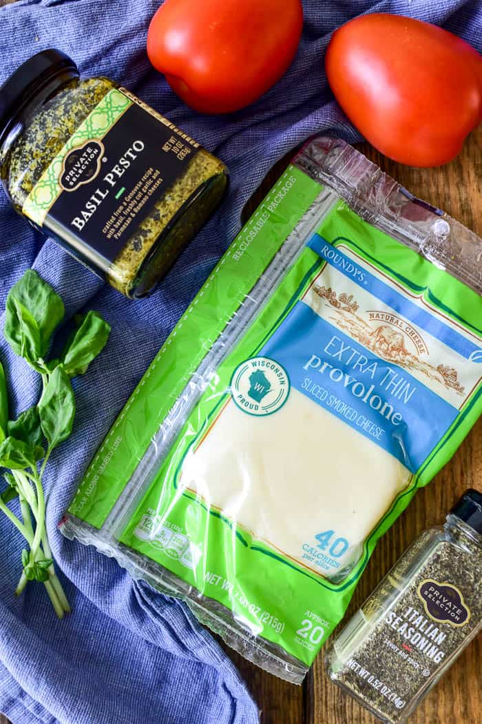 Roundy's Provolone Cheese and Private Selection Basil Pesto & Italian Seasoning 