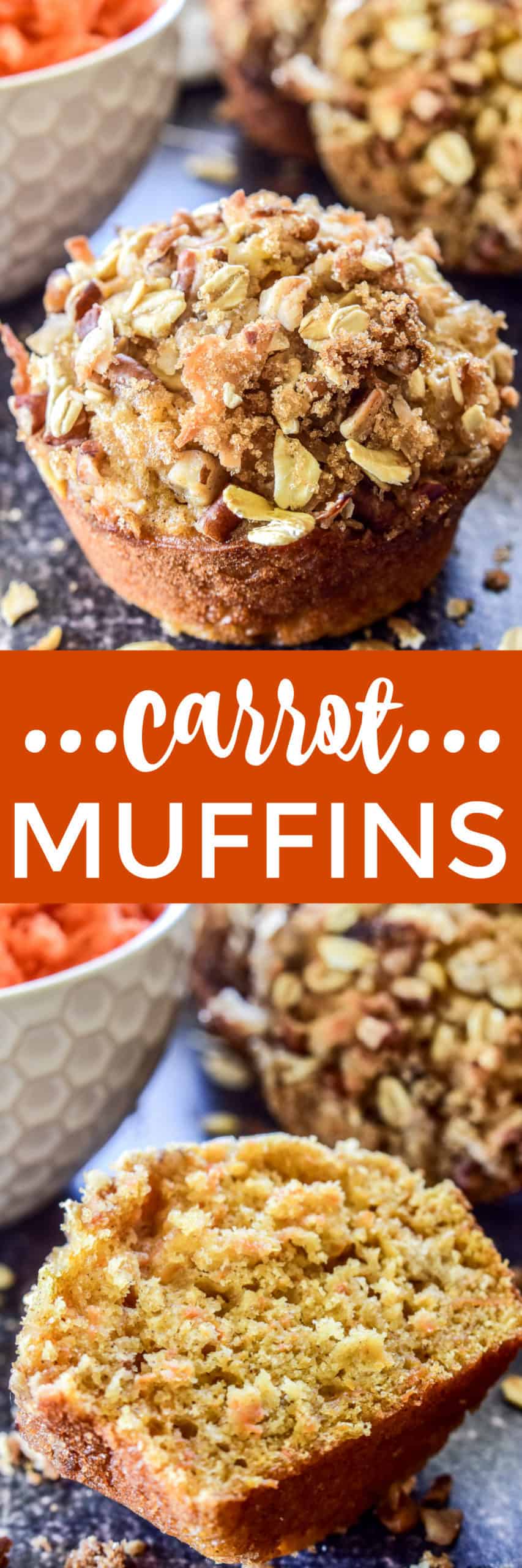 Carrot Muffins collage with text
