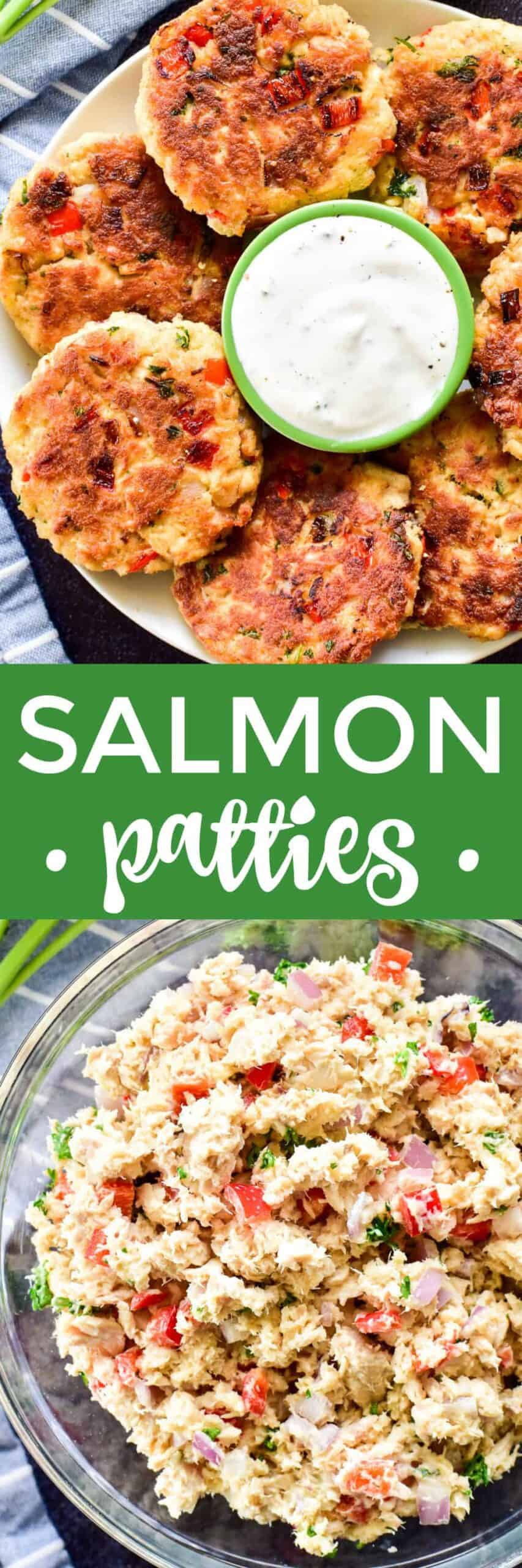 Collage image of Salmon Patties