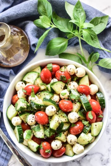 Cucumber Caprese Salad – Lemon Tree Dwelling