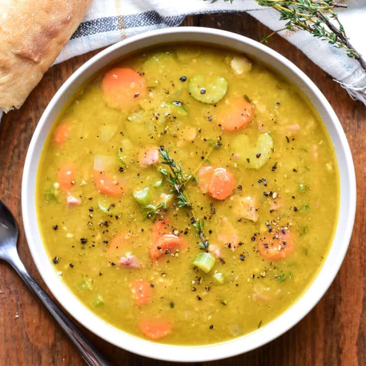 Split-Pea Soup with Portobellos Recipe - Quick From Scratch Italian