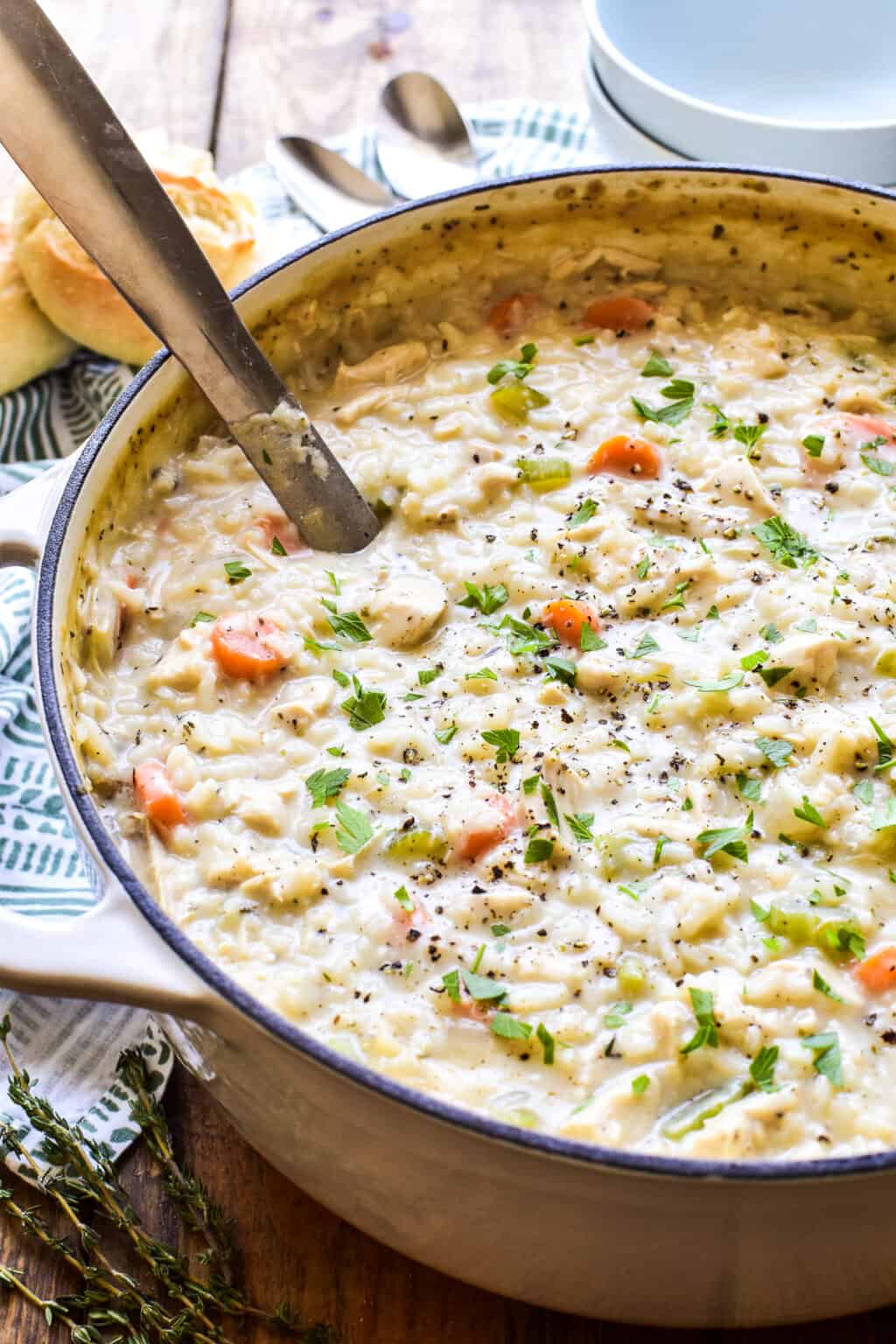 Creamy Chicken And Rice Soup Lemon Tree Dwelling